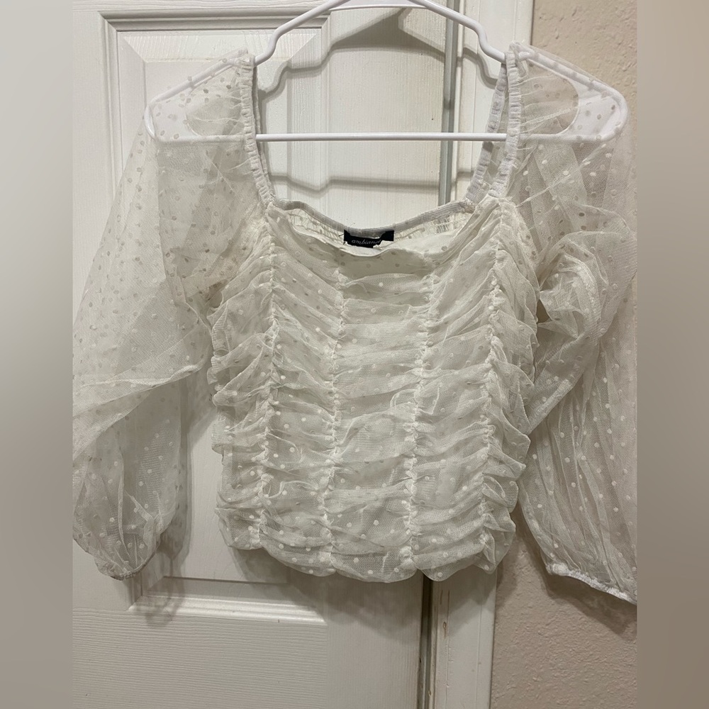 Puff Sleeve Crop Top